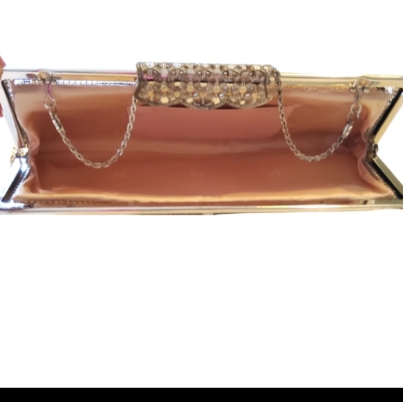 Metal Mesh Vintage Evening Bag Clutch Or Strap Silver And Gold - Picture 11 of 13